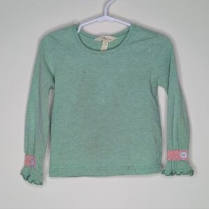 Matilda Jane Green Long Ruffle Sleeve Shirt 2T